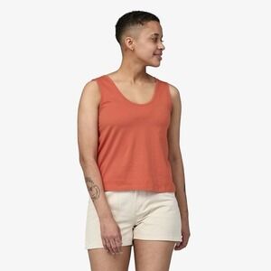 Patagonia Womens Regenerative‎ Organic Cotton Tank orange Coral Size Small